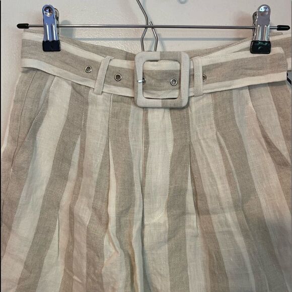 BLANKNYC Belted Striped Linen Shorts.Size 25 - Picture 8 of 14